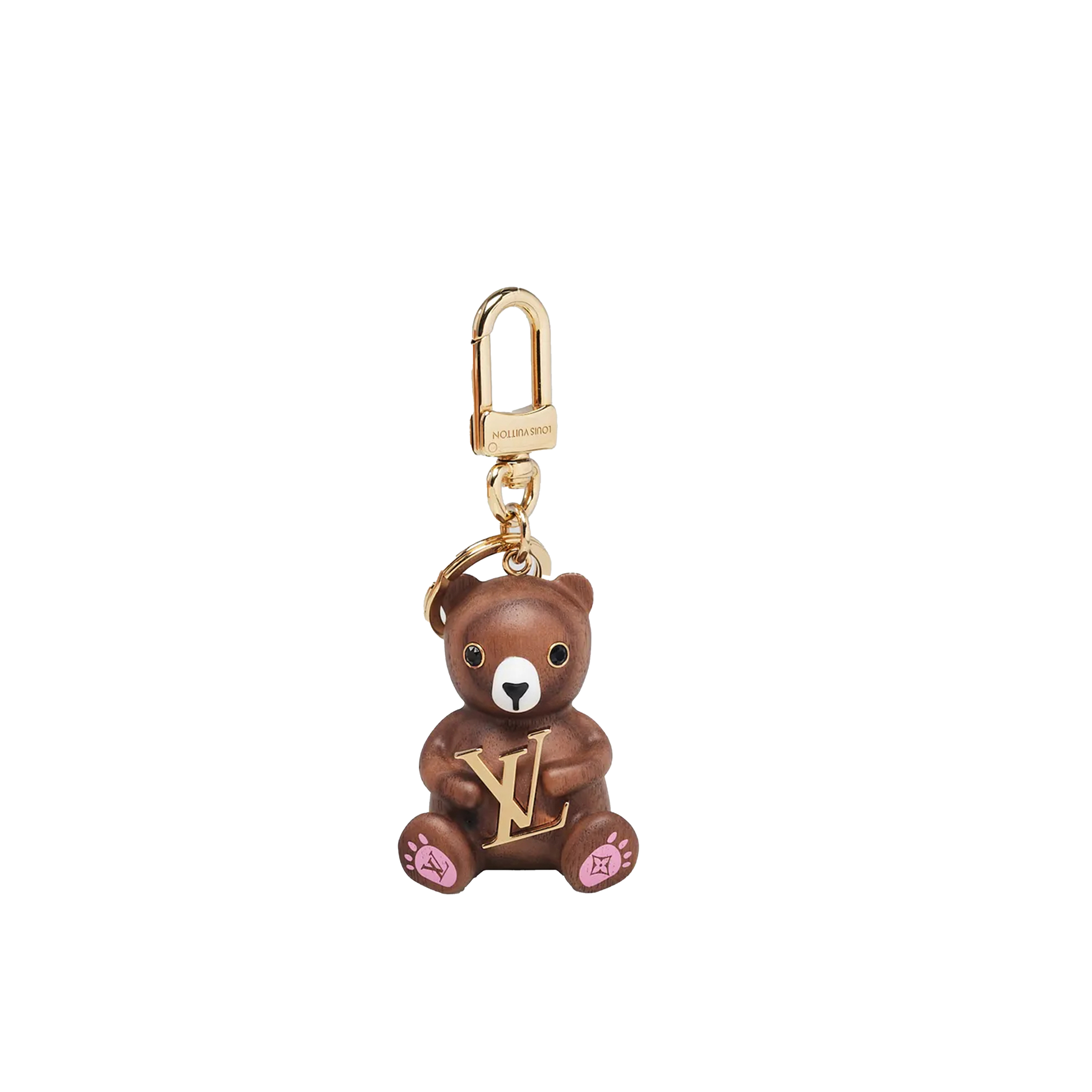 l**is V*t*n lv brown rosewood teddy bear keyring and bag charm m01360